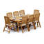 6 Seats 7 Pcs Grade-A Teak Wood Dining Set: 83" Rectangle Table And 6 Ashely Folding Reclining Arm Chairs #11AS1806-1861806041