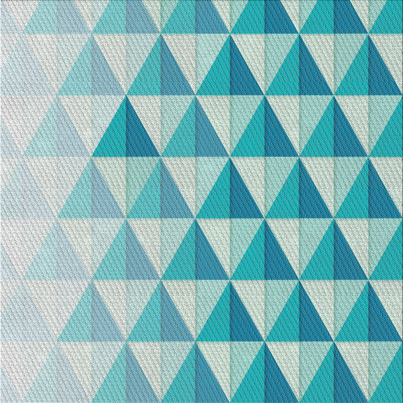 Tapis vert clair/gris/beige à motifs, Carré 7 pi