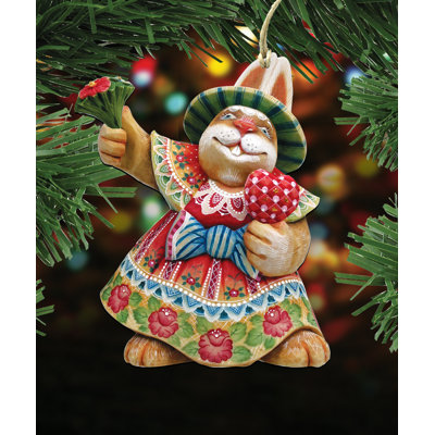 Tidaholm 5.5'' Wood Animals Hanging Figurine Ornament