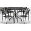 Ensemble de salle à manger pour terrasse avec chaises empilables l 35,25 po Chanea-24678945