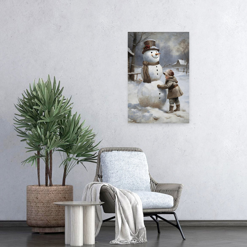 Finition contemporaine abstraite paysage d'hiver, H 24 po x l 16 po
