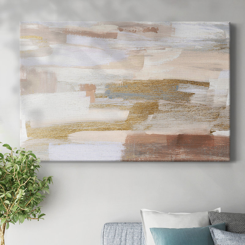 Toile tendue avec galerie Gold Quartz II, H 12 po x l 18 po