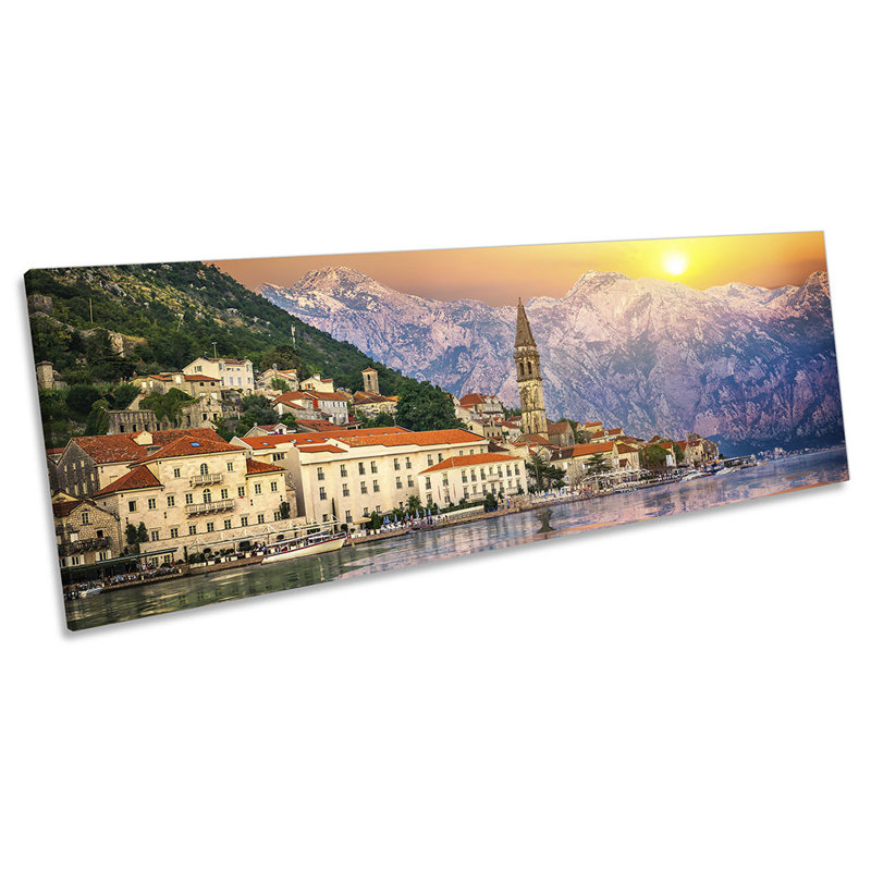 Sharks Forest Surrealism - Wrapped Canvas Panoramic Print, 30.48cm H x 91.44cm W x 2cm D