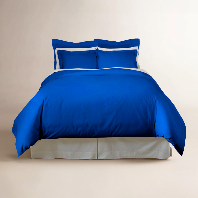 620 Thread Count Long Staple Cotton Duvet Set, Classic Blue, King / California King