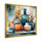 Paderne Blue And Orange Artisanal Boho Pottery I On Canvas Print-88528917-88528915