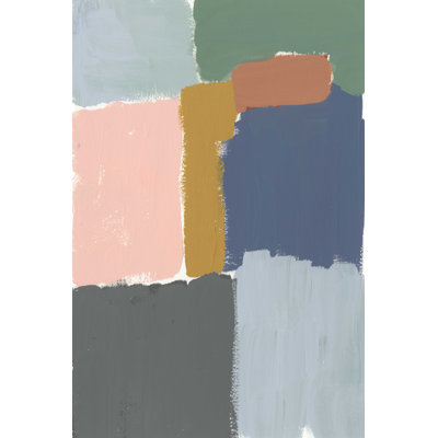 «Mute Color Block II» par Jennifer Goldberger - impression sur toile tendue