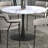 Benedix Round with Steel Base Dining Table-1703339212-1703339213