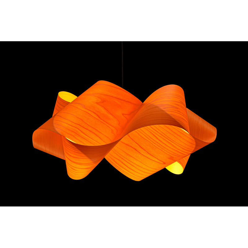Swirl 1 - Light Pendant, Matte White, Orange, E26