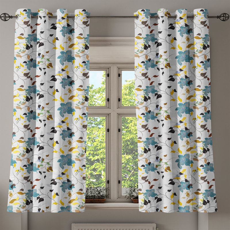 Sateen Blackout Curtain Pair, 50" W x 54" L