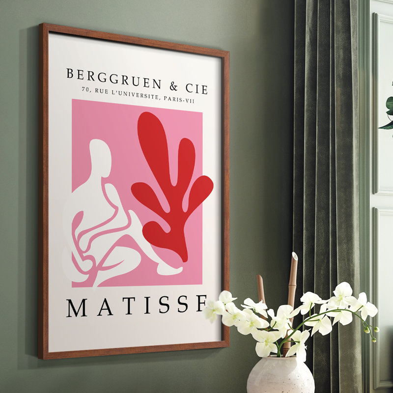 Matisse Cxxiv, reproduction encadrée - bois massif, Brun, H 10 po x l 8 po