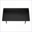 Bureaux pour bureau personnel avec rangement, plateau en stratifié noir moderne de 48 po L | Base en métal noir | Panneau de particules