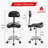 Saddle Stool with Back Support, Rolling Stools with Foot Rest, Ergonomic Adjustable Stool with Wheels, Backrest Adjustable Height & Angle for Salon Spa Tattoo Massage Office Swivel Stool Chair