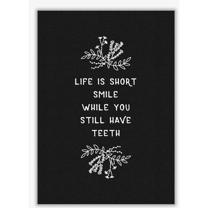 Life Is Short Funny - Print, No Frame, 42 cm H x 30 cm W x 1 cm D