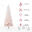 Grand sapin de Noël artificiel non éclairé avec branches réalistes et base en acier-161148865