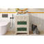 Meuble-lavabo moderne 24 po avec lavabo en céramique, 2 tiroirs et armoire de rangement en bois massif