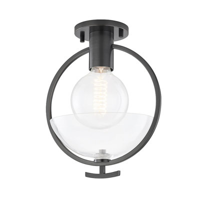 Plafonnier semi-encastré 1 lumière 9 po 