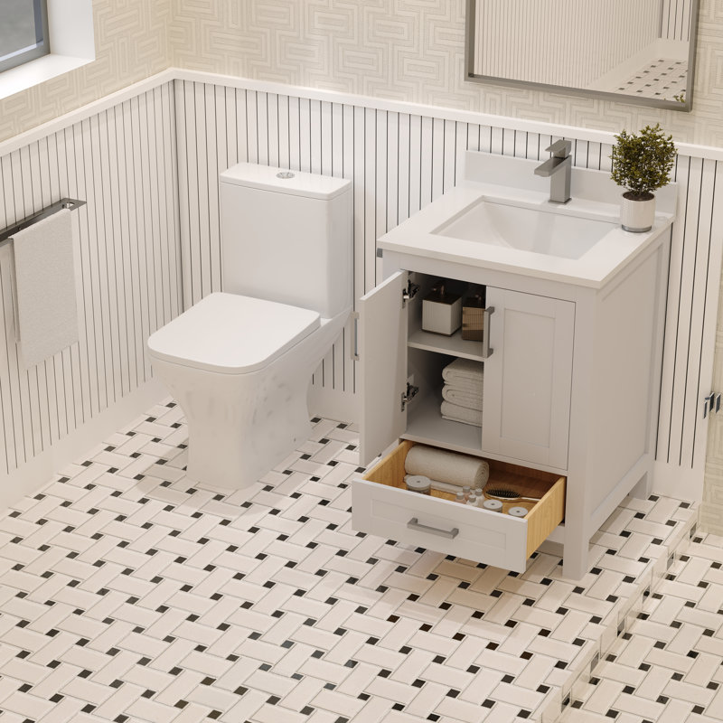 Base de meuble-lavabo 23 po Rooh seulement, Blanc