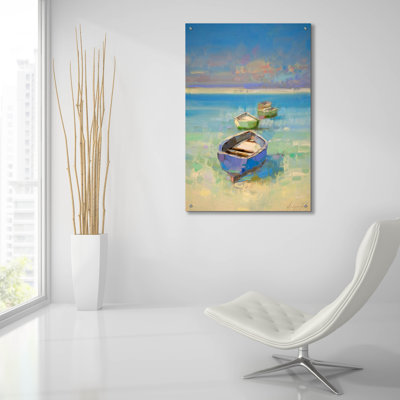 Breakwater Bay 'Caribbean Beach' by Vahe Yeremyan Acrylic Glass Wall Art