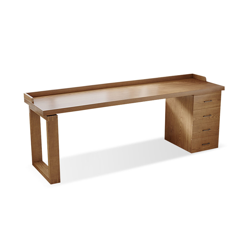 Bureaux rectangulaires en bois massif brun, H 29,53 po x l 86,61 po x P 23,62 po
