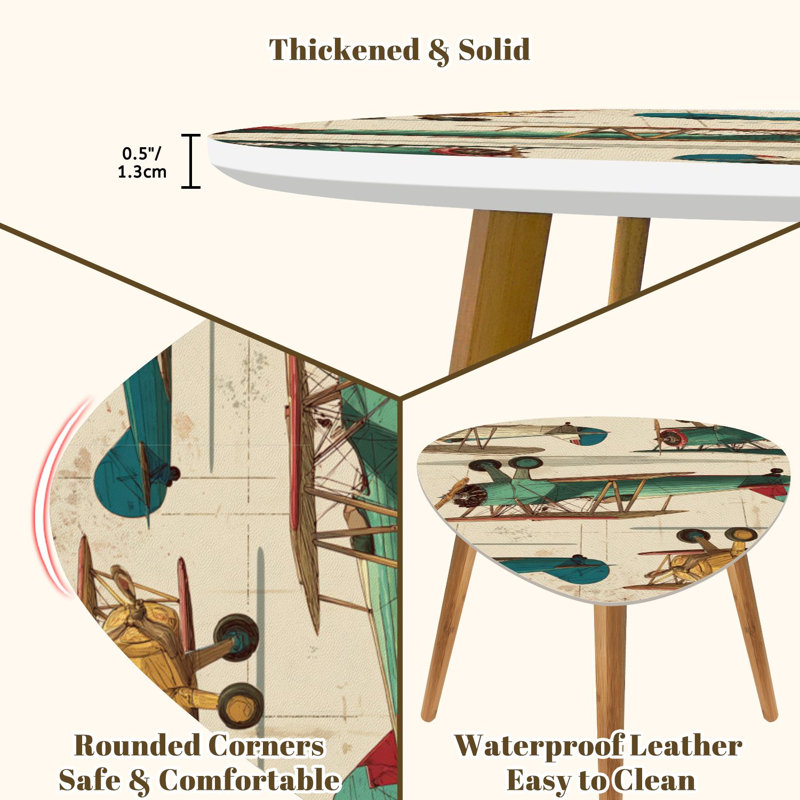 Ensemble de 2 tables basses gigognes Triangle