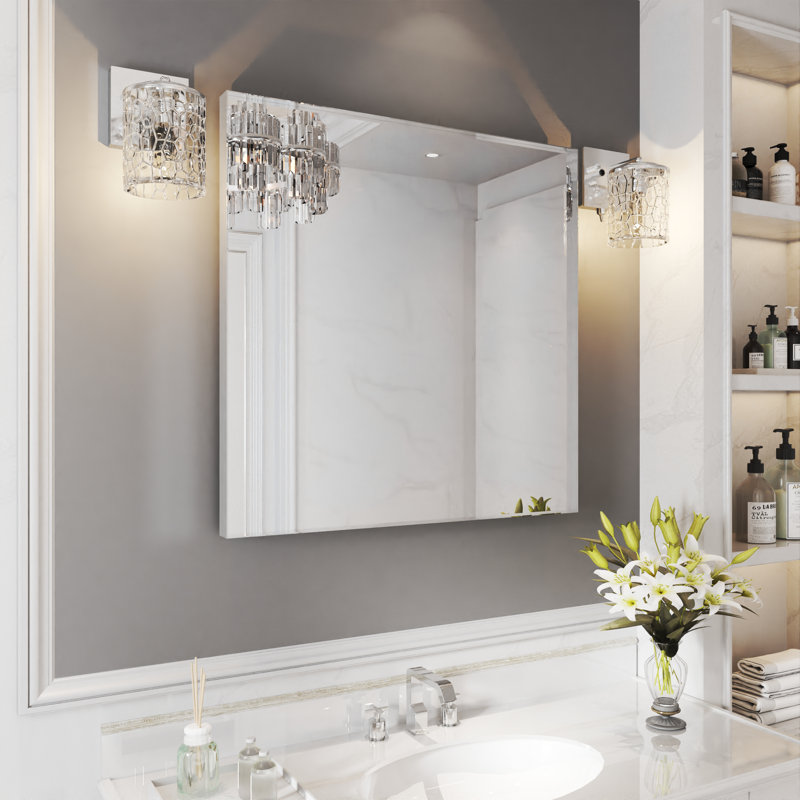 Metal Rectangle Mirror, 36" x 36", Silver