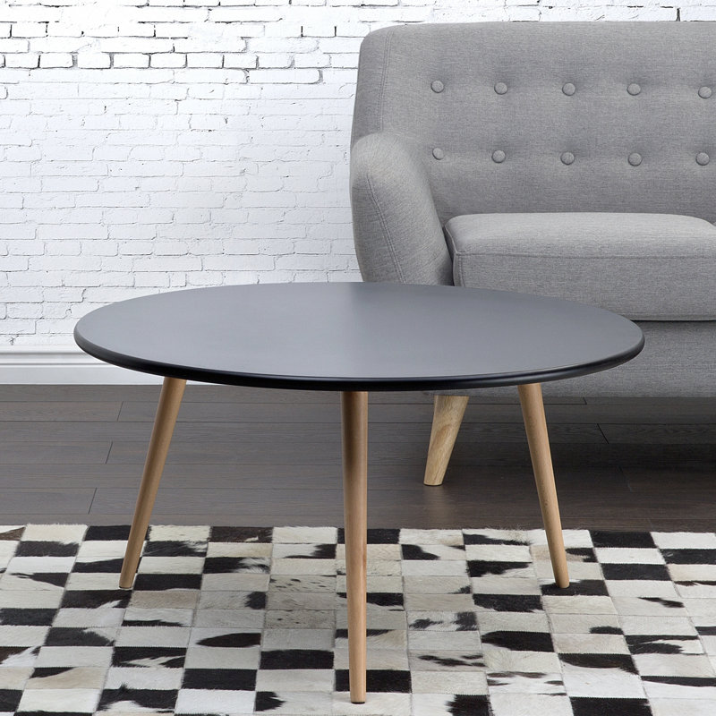Nessa Three Leg Coffee Table, Black