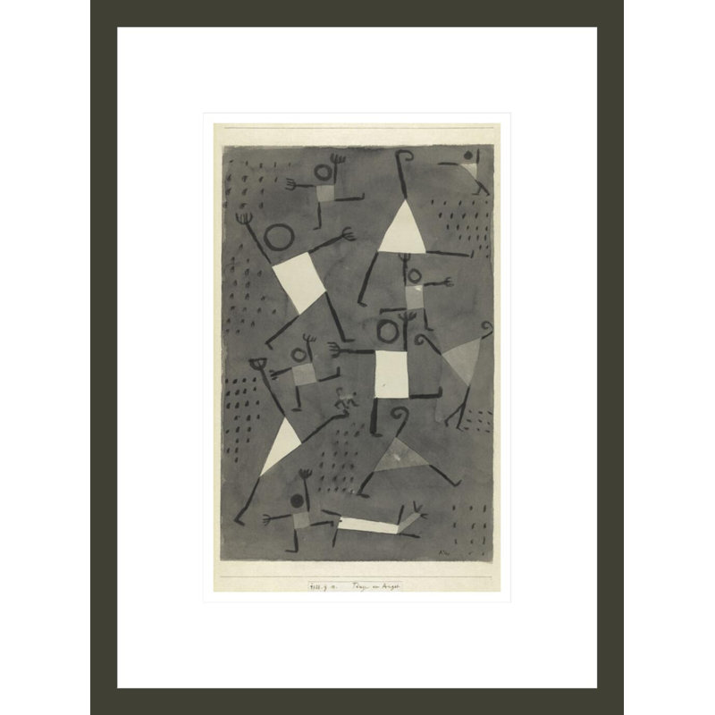 «Dances Caused by Fear» par Paul Klee, impression giclée encadrée, 16.75" H x 12.49" W