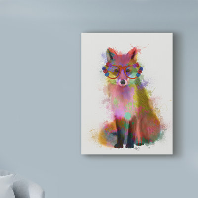 « arc ciel fox fox 2 », reproduction d’impression sur toile tendue