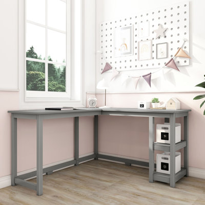 Peytin Corner Desk W/ Shelves