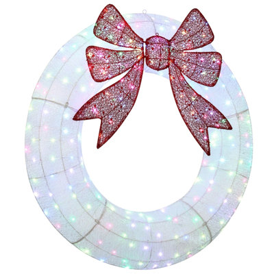48 Inch Lighted Christmas Wreath With Remote & Timer – Dual Color Led, 232 Lights, 44 Modes, Ip44 Waterproof For Indoor/outdoor Door Or Wall Decor