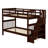 Stairway Twin-Over-Twin Bunk Bed with Storage & Guard Rails, Space Saving Bed Frame for Bedroom & Dorm, Espresso-128965885