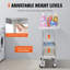 Table de travail en acier inoxydable, table de préparation commerciale de 24 x 24 x 30 pouces avec 4 roues, roulettes, table de travail robuste à 3 côtés avec dosseret, table de travail en métal pour restaurant-122839370