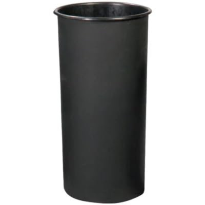 Doublure rigide en plastique 10 gallons Sturdy Essentials Witt Industries SC10BLK, ronde, 12 po de diamètre x 25 po de hauteur, noire