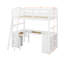 Lit mezzanine simple avec tiroirs et bureau
