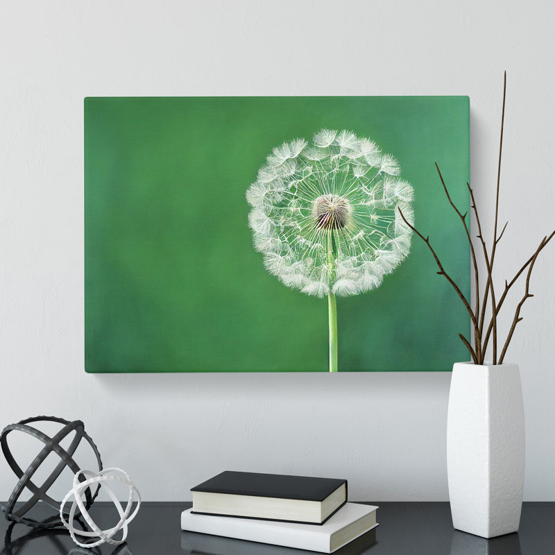 Excellent Dandelion Flower - Wrapped Canvas, 40cm H x 60cm W x 3cm D