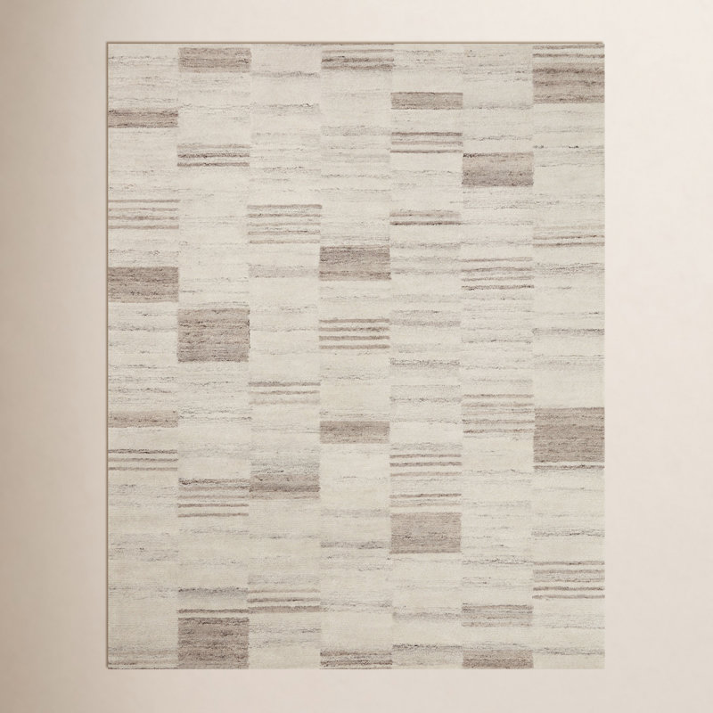 Amber Lewis x Loloi Rocky Ivory / Dove Area Rug, Rectangle 11'6" x 15'