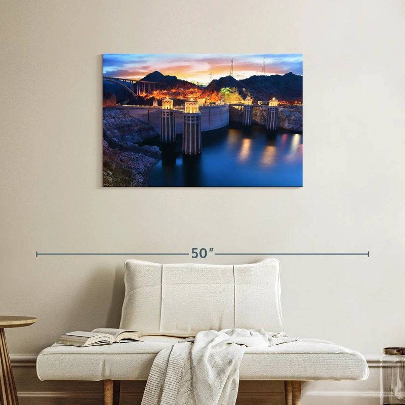 Nicci Hoover Dam At Night, 24" H x 36" W