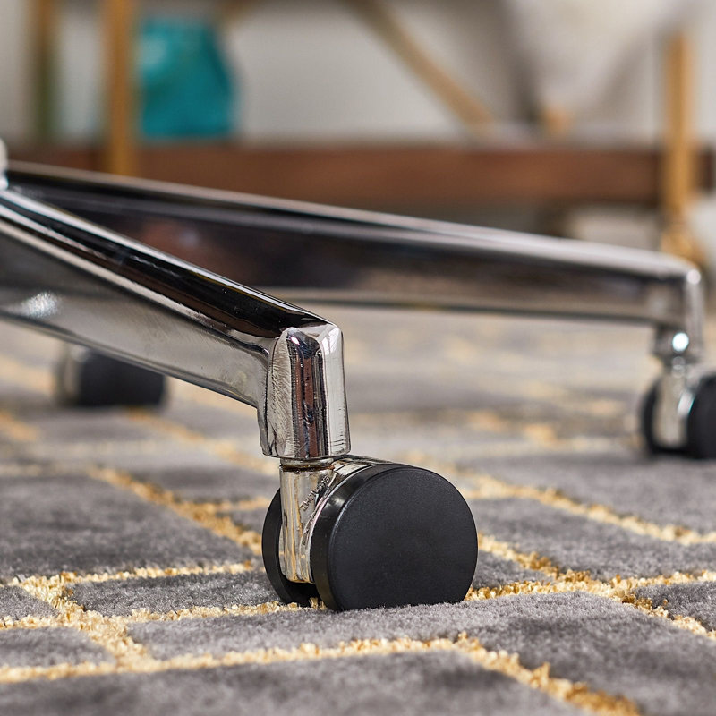 Tapis à motif géométrique gris Corando, Rectangle 8 pi x 10 pi