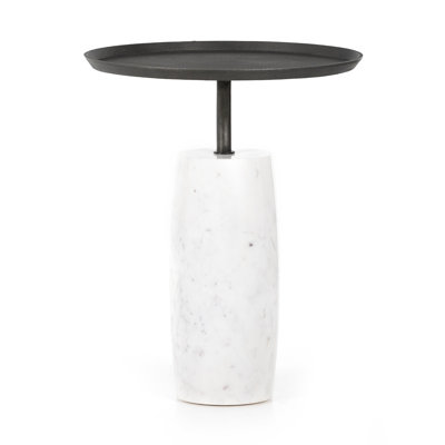 Cronos Marble Drum End Table