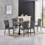 Velvet Upholstered Dining Chair Set High Back-1230257285