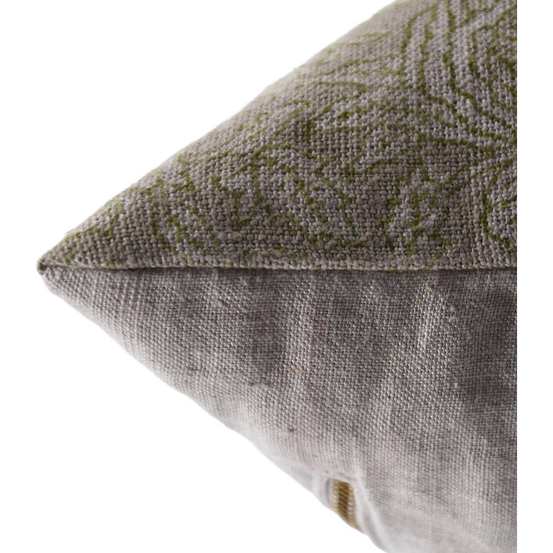 Linen Square Indoor/Outdoor Pillow Cover, 20"H x 20"W, Square, Beige Floral 2