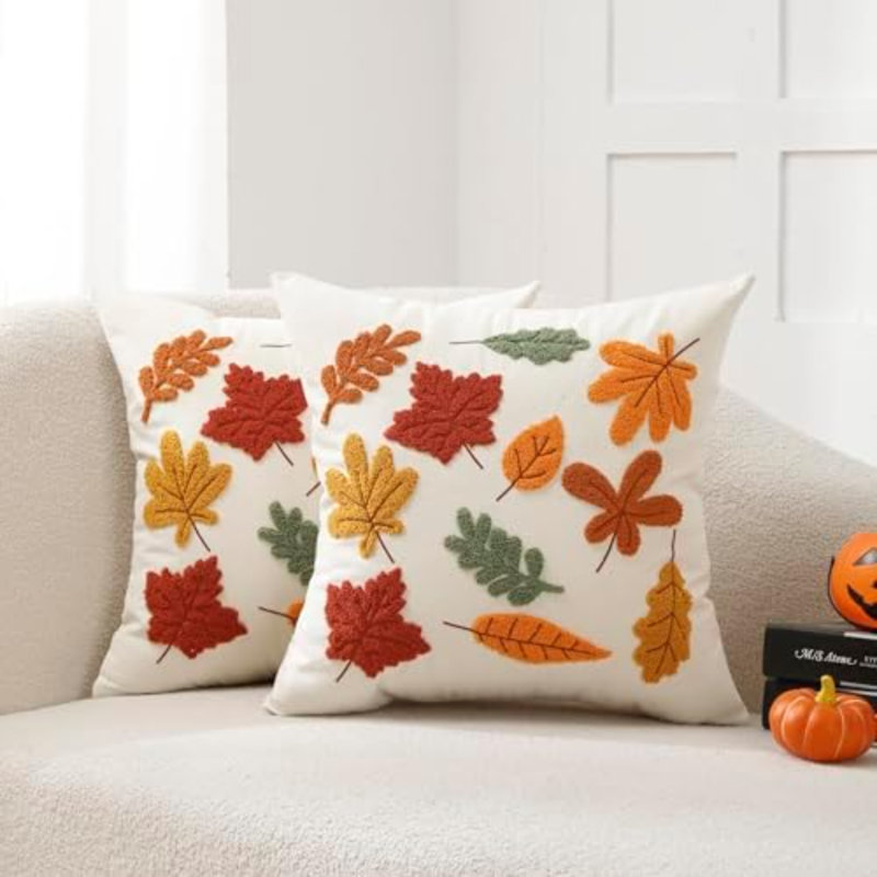 Ensemble de 2 coussins décoratifs lombaires 12 x 20, Square 16"