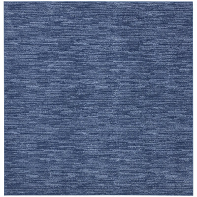 Tapis intérieur / extérieur bleu marine / bleu Nourison Essentials