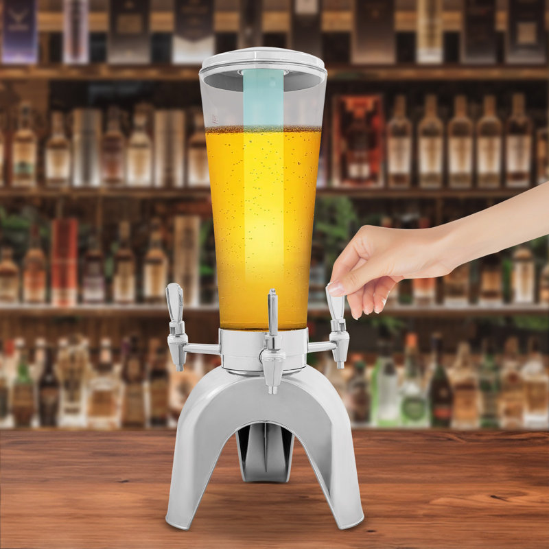 Distributeur de boissons à 3 robinets Modern, Argent argent