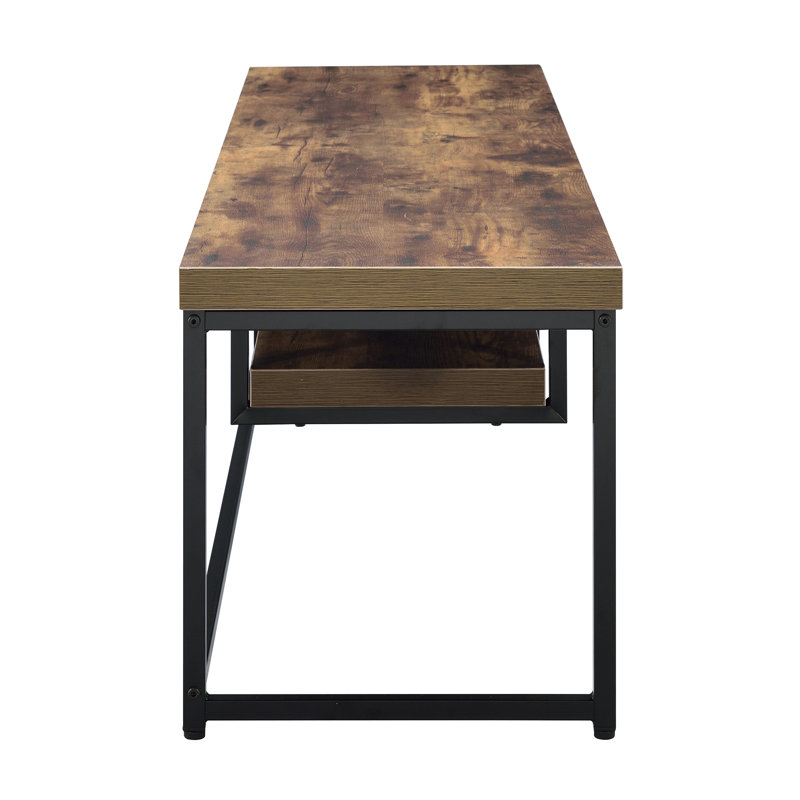 60-Inch Tv Stand With Rustic Weathered Oak And Black Appearance Finish In For Up To Tvs