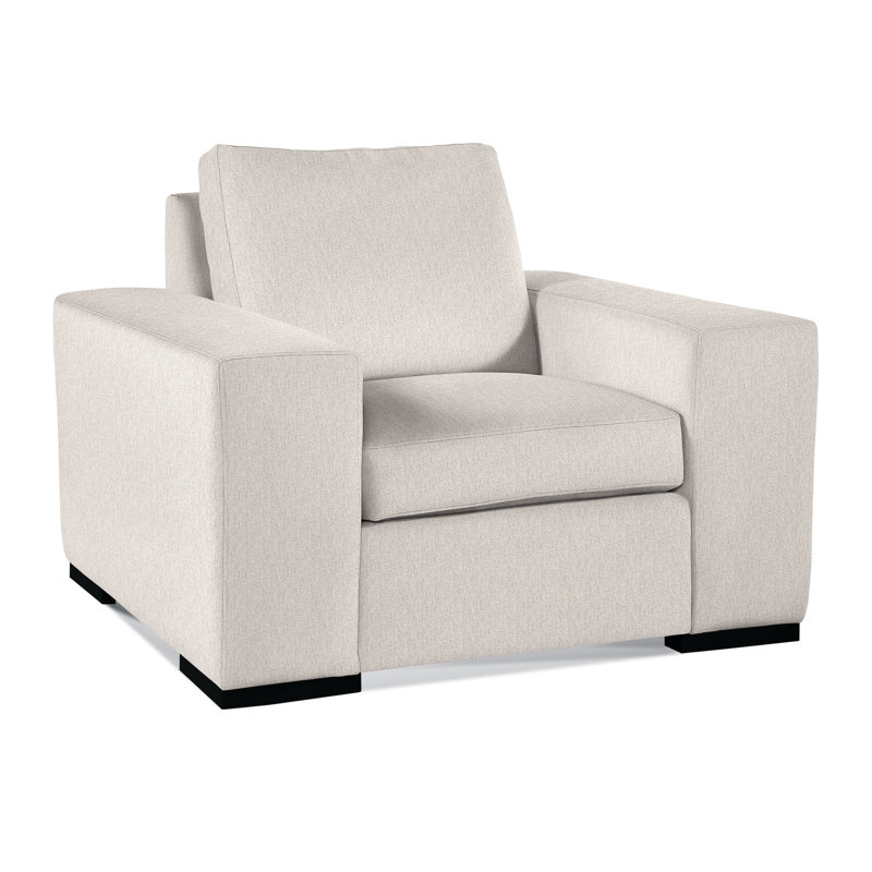 Memphis Upholstered Armchair, Black, Snow Crypton Performance; 0884-91
