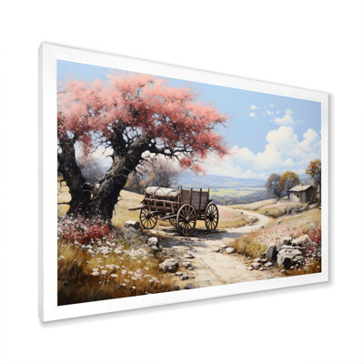" Pink Old Cart Vintage Charm "