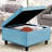 Blue Storage With Construction And Seat Linen Fabric Buttons-784189879