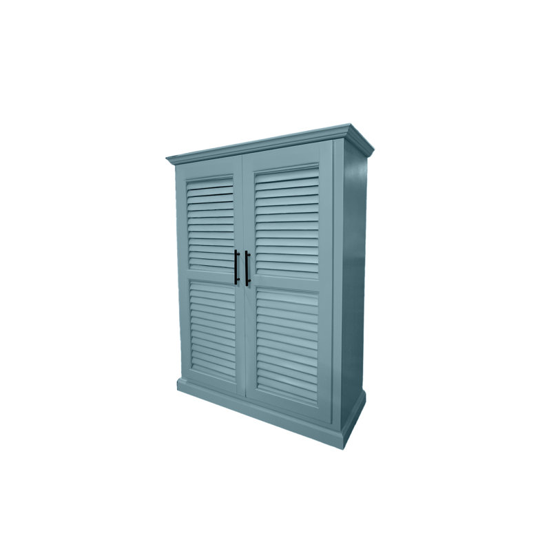 Armoire de cuisine en bois massif de style Shutter, Aqua captivant