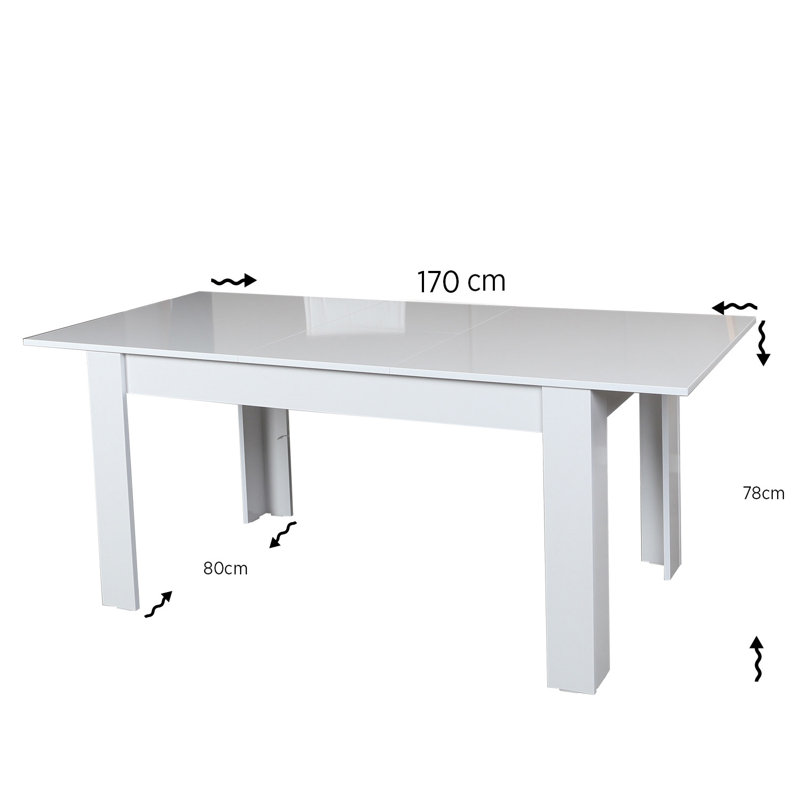 Table de salle à manger extensible Easten, couleur noyer | 100% panneau de particules enduit de mélamine, épaisseur: 0,7 pouce | Conception élégante et fonctionnelle pour les salles à manger, facile à rallonger pour les rassemblements